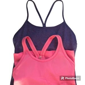 Lululemon power y tank top LOT OF 2 size 6 workout gym athletic yoga run